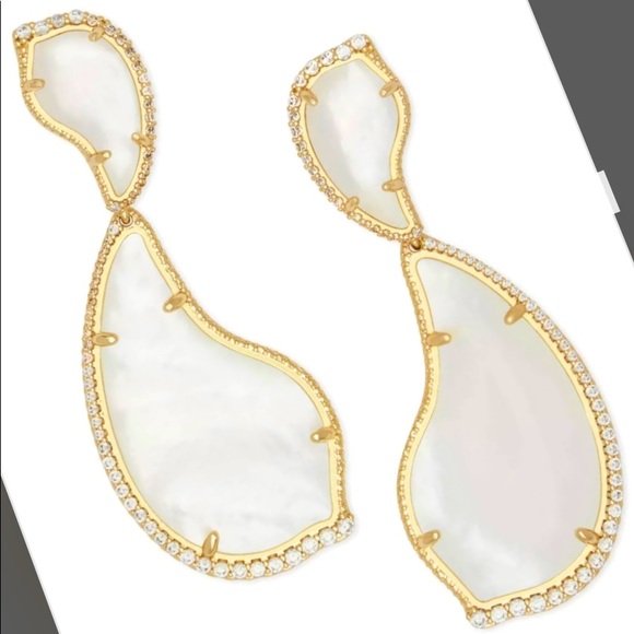 NWT Kendra Scott Teddy Mother-of-Pearl Earrings